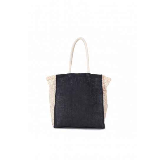 Saco de compras com fole em rede